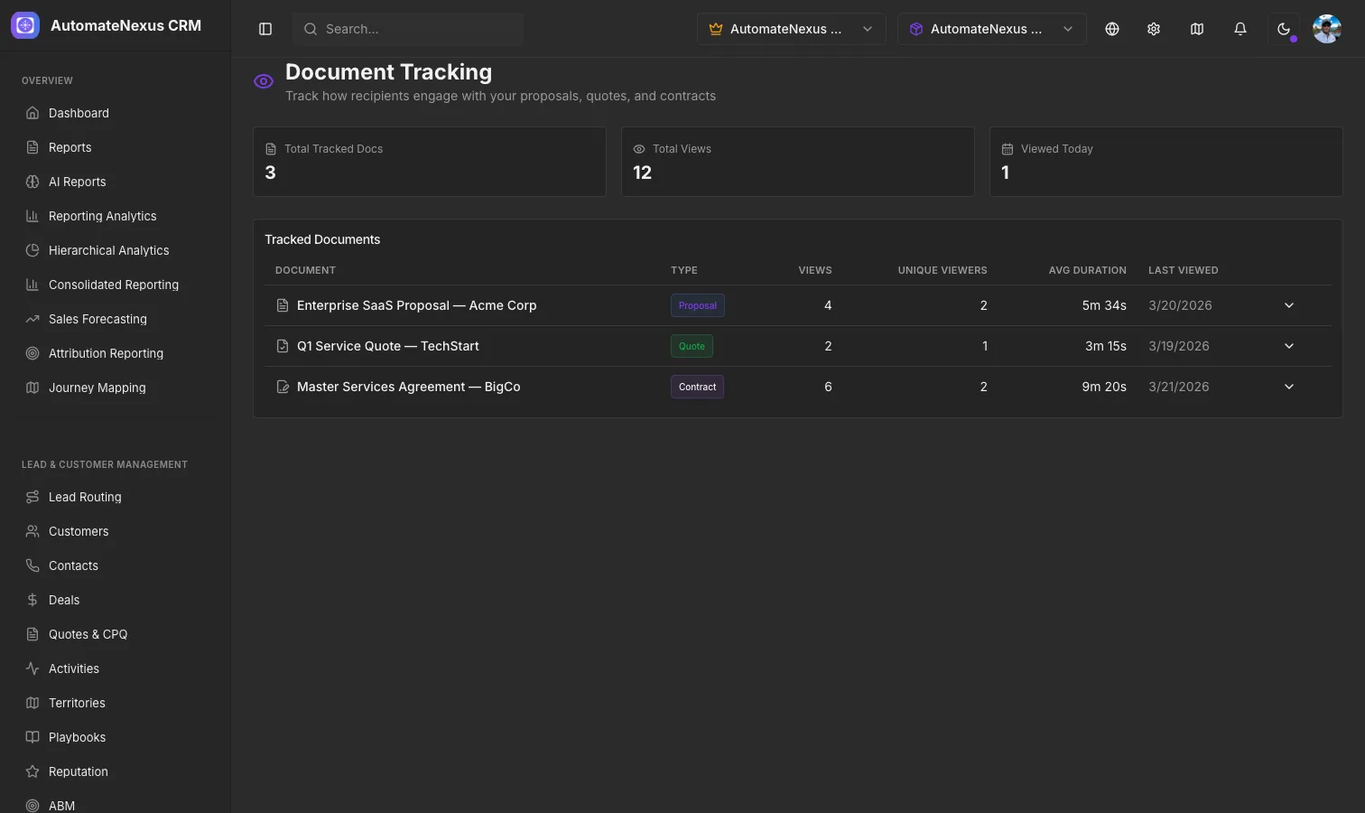 Document Tracking