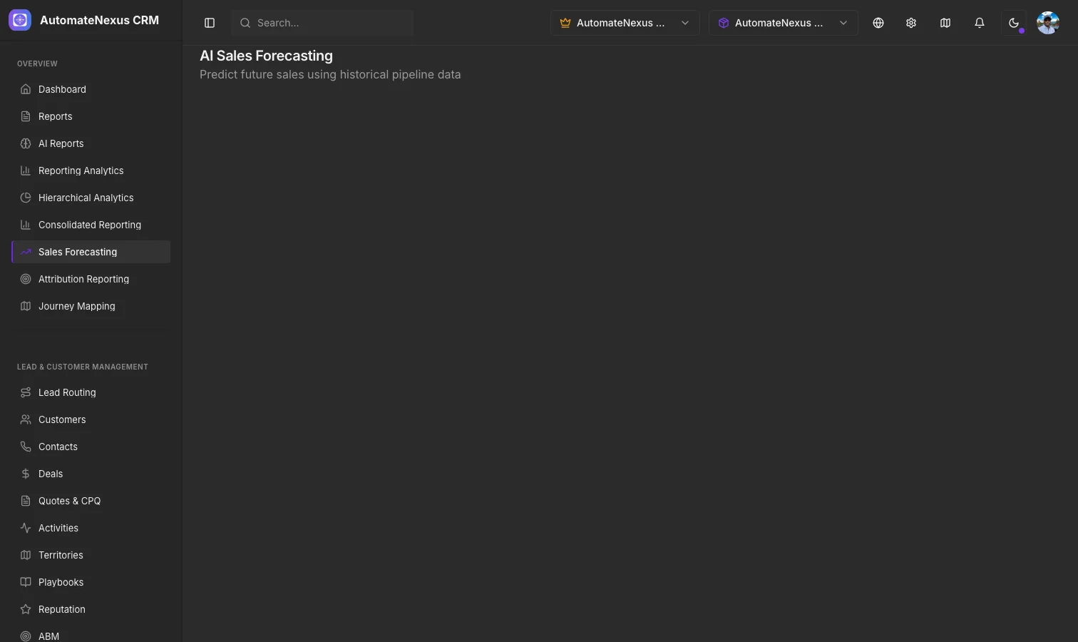 Revenue Intelligence & Forecasting