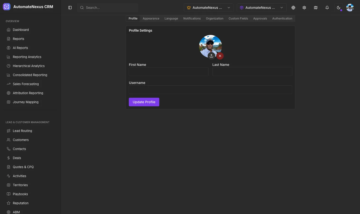 Account Settings